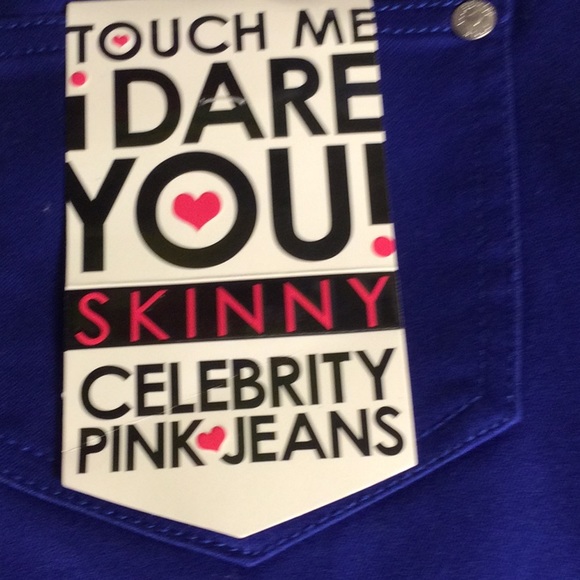 Vintagw Celebrity Pink RoyalBlue Stretch Jeans juniors 3 - Picture 10 of 14